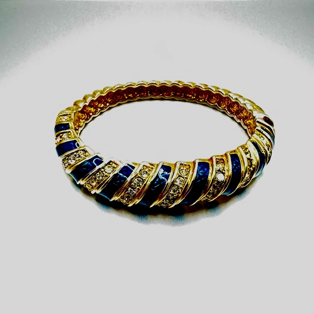 Camrose & Kross JBK Gold and Blue Bangle Bracelet - Picture 9 of 12